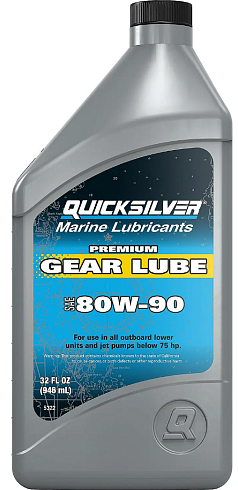 Масло для редуктора | 1 л | Quicksilver Premium Gear Lube SAE 80W-90 | минеральное