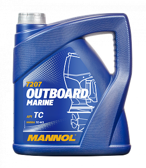 2-тактное масло | 4 литра | Outboard Marine MANNOL | полу/синтетика |