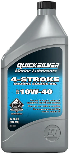 4-тактное масло | 1 литр | Marine Quicksilver 10W-40 | минеральное