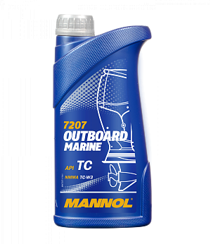2-тактное масло | 1 литр | Outboard Marine MANNOL | полу/синтетика |